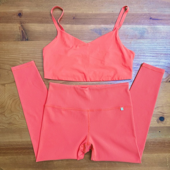 Athleta Pants - EUC Athleta x Alicia Keys Athletic Wear Set, Jewel Orange, 1X Top & XL Bottoms